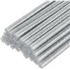 QUARKZMAN 30Pz Stick Colla a Caldo Dimensioni Standard per Pistola 7mm x 200mm Colla a Caldo Bastoncini Ricariche Piccoli e Molto Adesivi, Glitterato Argento