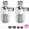 XRVRILE 2 pezzi filtro acqua doccia, prefiltro per impianto idrico con nastro sigillante ed elemento filtrante in acciaio inox da 40 μm per scaldabagno lavatrice rubinetto