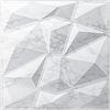 Art3d Textures - Pannelli da parete 3D in marmo bianco lucido, motivo diamantato, per decorazione di interni, confezione da 12 piastrelle da 32 ㎡ (PVC)