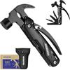WORKPRO Martello Multiutensile, 12 in 1 Martello Multiuso Tascabile con Cacciavite Apribottiglie in Acciaio Inossidabile, Adatto per Campeggio, Escursioni e all'aperto,con Borsa per il Trasporto
