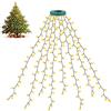 cshare Luci dell'albero di Natale, 280 LED 2m*8 linee di luci fatate con 8 modalità di luce, temporizzazione, IP65 impermeabile, facile da installare Decorazioni per l'albero di Natale (bianco caldo)
