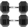 Fitvids Signature Fitness Manubri esagonali rivestiti in gomma, coppia da 22,7 kg