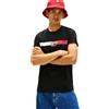 Tommy Jeans Uomo T-Shirt Maniche Corte Signature Stripe in Cotone, Bianco (Ecru), XS