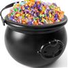 JOYIN Grande calderone nero di Halloween, 19,1 cm, pentola strega, bollitore caramelle, supporto calderoni