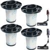 beaufan 4 filtri lavabili per aspirapolvere ZR009007 e ZR009008, compatibili con aspirapolvere senza fili Rowenta X-Force Flex 11.60, 12.60, 14.60, 15.60 e la serie Animal RH98 e RH99