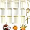 MERVYNGLYNNHUNTER 300 Pezzi Spiedini da cocktail in legno, stuzzicadenti decorativi, stecchini per aperitivo, 3 stili, per frutta, cocktail, antipasti, bevande, piccoli snack, cocktail