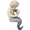 Design Toscano Ocean's Little Treasures Sitting Mermaid Garden Statue, 15 inch, Resin, Faux Two Tone Stone Finish