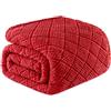 Whale Flotilla Coperta Plaid in Pile di Microfibra, Coperta Morbida, Calda e Soffice per Letto Singolo e Matrimoniale, Copridivano Leggera per Ogni Stagione, 220 x 240 cm, Rosso