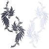 GORGECRAFT 4pz 2 Colori Foglia Ricamo Applique Foglie Toppe in Ferro Pizzo Colorato Foglia Stoffa Costume per Donne Giacche Jeans Adesivi Vestiti Fai da Te Pantaloni Eleganti Cucito Decorazione