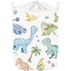 Clastyle Cesto Portabiancheria Boho Dinosauro Cestino Portaoggetti Palma Cesta Biancheria Genitori per Organizzare Giocattoli Vestiti, Pterosauro, 36x45 cm