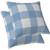 ggaimwf Fodere per cuscino a quadretti pastello Tartan Plaid Cuscini per sedie Blu Fattoria Fodere per cuscini Cuscini per letto Divano Soggiorno All'aperto Giardino 60x60cm Set di 2