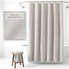 NESTN® Tenda Doccia Lino 180x180cm Grigio - 230GSM Impermeabile Antimuffa
