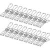 Skroad Stendino Verticale in Acciaio Inox, con Ganci a Prova di Vento, Ideale per Intimo, Calze, Abbigliamento di Neonati e Guanti 100 pegs Argento