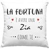 Vulfire Zia Federa per Cuscino Personalizzato Con Frase Dedica Fortuna Regalo uomo e donna compleanno originale Idee Regali per lui per lei - senza Imbottitura (40_x_40_cm, Zia)