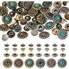 PH PandaHall PandaHall, 18 set di rivetti con chiusura a vite in pelle, rivetti floreali a scatto per abbigliamento, bottoni per borse, decorazioni, borchie per borse, scarpe, artigianato in pelle, cinture