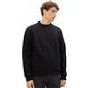 TOM TAILOR Denim Felpa Bomber Uomo, 29999-nero, M
