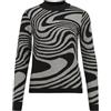 OBJECT COLLECTORS ITEM OBJRAY L/S Knit - Maglione AOP Noos, Black/Pattern:Medium Grey Melange Zebra, L