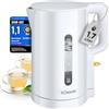 Bomann Bollitore Bomann 1,7 l | 2200 W per riscaldamento rapido | Senza BPA | Utilizzo con una sola mano | Indicatore del livello dell'acqua | Protezione contro il surriscaldamento | WK 6090 CB bianco