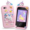 Fippesax Telefono Bambini - Smartphone Giocattolo per Bambini 3-10 Anni, Giocattoli Elettronici Educativi, Scheda SD Inclusa, 2,4 Schermo - Regalo per Natale/Compleanno - Rosa