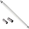 POPPSTAR 1x 31.5 cm Passacavo per finestra cavo SAT 2x F-Connettori all'antenna (1x maschio, 1x femmina), colore bianco
