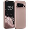 kwmobile Custodia Compatibile con Google Pixel 9 PRO Cover - Protezione Back Case Morbida - Silicone TPU Effetto Metallizzato Bacca artica Metallica
