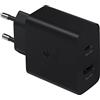Samsung EP-TA220N Power Adapter Duo Caricabatterie Due porte 35W, USB-C, USB-A, Nero