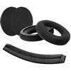 Geekria Set di cuscinetti e archetto compatibili con cuffie Sennheiser HD 380/380 Pro, PC350, Game Zero, parti di riparazione (nero)