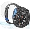 Misxi [2+2 Pezzi Cover Rigida in PC + Pellicola in Vetro Temperato [con Kit Allineamento Automatico] per Samsung Galaxy Watch 9/8 40mm, Custodia Antigraffio Montaggio Facile, Nero