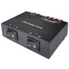 Adwits Selettore Altoparlante passivo a 2 canali, hub Scatola di distribuzione Audio a 2 Zone, Supporta Fino a 150 W/Canale, Scatola Quadrata Interamente in Metallo