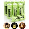 KINREECELL Batteria solare 2/3 AAA, 2/3 AAA, 400 mAh, batteria NI-MH ad alta capacità, 2/3 AAA da 1,2 V, con bassa autoscarica per luci solari da esterno (2/3 AAA 400 mAh, confezione da 8 pezzi)