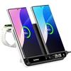 SwanScout Caricatore Wireless per Samsung Galaxy S25 Ultra/S25/Z Flip 7/Z Fold 6, Doppia Stazione di Ricarica per iPhone 17/16/15 Series, Caricatore per Galaxy Watch 8/8 Classic/Ultra, SwanScout 710S