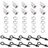 Lyeteung 10 Pezzi 5.5x2.1 mm DC-099 Connettori Femmina, DC Presa Jack di Alimentazione, con Cappuccio Impermeabile, per Montaggio a Pannello