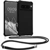 kwmobile Custodia Compatibile con Google Pixel 8 Pro Cover - Back Case in Silicone TPU - Protezione Smartphone con Cordino - nero