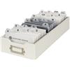 J JACKCUBE DESIGN Jack Cube MK171B - Organizer per biglietti da visita, decorazione in stile fibra di carbonio, con divisore rimovibile, per scrivania, colore: bianco, 11 x 4,5 x 25 cm