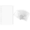NatSumeBasics NatSumeBaiscs - 12 buste per raccoglitori formato A5, senza cerniera, in PVC trasparente, per fogli di carta e quaderni a 6 anelli, organizer per foto, carte, banconote (A5)