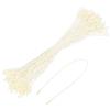 QUARKZMAN Confezione da 100 Spago per Etichette in Cotone Beige 7.8 Pollici | con Chiusura a Scatto Ganci a Forcella, Etichette Prezzo Legatori in Plastica, Cotone