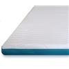 Komfortec Topper 90 x 200 cm - 7,5 cm di altezza, visco memory foam con 4 angoli elastici per letti a molle, rivestimento lavabile in aloe vera