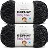 Bernat Baby Velvet BB Baby Blackbird - 2 confezioni da 300 g, 100% poliestere, pettinato, #4 (medio), 400 m, per maglia/uncinetto