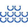 QUARKZMAN 10pcs Molle Cavo Bici Clip a C Lega Alluminio Guaina Guida Cavo U-Clip per Freni Deragliatore Cambio MTB Bici da Strada, Blu