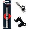 Optio Cycle Mini Pompa per Bicicletta con Tubo 120 PSI / 8,3 Bar - Pompa Bici Portatile Alluminio Compatta a Mano per Valvola Presta e Schrader | Pompetta da Telaio per Gonfiar Gomme Bici da Corsa, MTB, E-bike