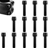 pangdapengpeng 12 Pezzi Bici Stelo Bulloni, M5 x 20 mm Bulloni Dello Stelo Della Bicicletta, Vite da Bicicletta, Viti Fisse per Stelo Bici con Rondella per Mountain Bike (Nero,M5 x 20 mm)
