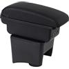 OYHCM Bracciolo Centrale per VW POLO Mk5 6R Vento 2010-2018, Doppio Scomparto, Pelle Nera, Facile da Installare, Accessorio Auto Personalizzato
