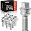 Frankberg 10 bulloni ruota vite ruota M14x1.5 2002-Hetue | Compatibile con: T.o.u.a.r.e.g 7P5 7P6, C.a.y.e.n.n.e 92A, C.a.y.e.n.n.e 9PA, Q7 4LB