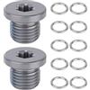 Penitue 2 Pezzi M14x1.5 Tappo di Scarico Dell'Olio con 10 Rondelle, Compatibile con i Modelli Audi e Volkswagen Sostituisce N91167901 N0160276 N90856001 N91086801 65407 090-182CD 090-182 HWP0014