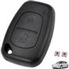 Cyiamku Guscio chiave per Renault Trafic Kangoo Movano Vivaro Nissan, chiave auto di ricambio 2 tasti, alloggiamento chiave di ricambio con microinterruttore per telecomando difettoso, senza elettronica