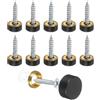 PATIKIL 10 Pcs Copri Viti Decorativi, 14 mm Viti A Specchio In Acciaio Inox 304 Elementi Di Fissaggio Viti A Specchio Copri Viti Per Insegne Pubblicitarie Ferramenta Edilizia, Nero
