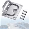 SPEACOUR Maniglia piatta per porta di ingresso, impugnatura invisibile, manico di sollevamento, manico in acciaio inox, con 4 viti M5 x 20 mm, per il sollevamento di barche, portelli auto