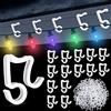 GOLRISEN 100 Pezzi Ganci per Grondaie, Clip di Luce Natalizia, Mini Ganci in Plastica all'Aperto per Funi, Reti, Finestre e Balconi, Bianco