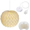 OMIGA Paralume Lampadario Carta con e27 Portalampada da Soffitto | Origami Paralume Abat Jour per Appartamenti Caffè Studi O Attività Creative e Artigianali Stile Minimalista Nordico (Sferico)