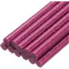 QUARKZMAN Mini Bastoncini di Colla a Caldo per Pistola Colla 7mm x 100mm Glitter Rosa Rossa 12pz